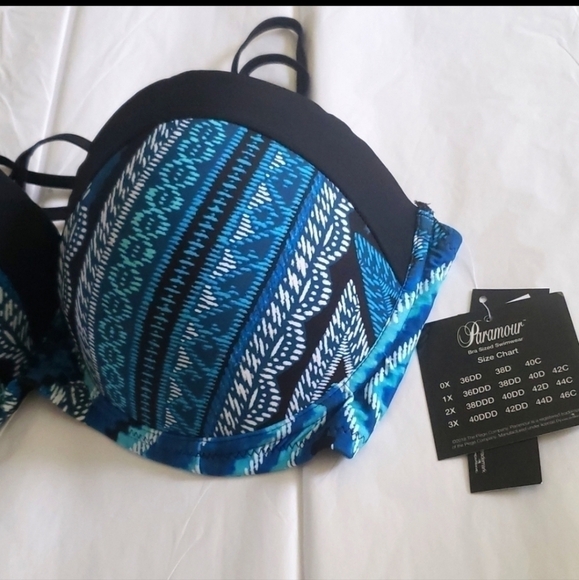 PARAMOUR/NORDSTROM Strappy Bralettte Bikini Top BRA Sz 0X UPF 50+ NEW Sexy! - Picture 4 of 15